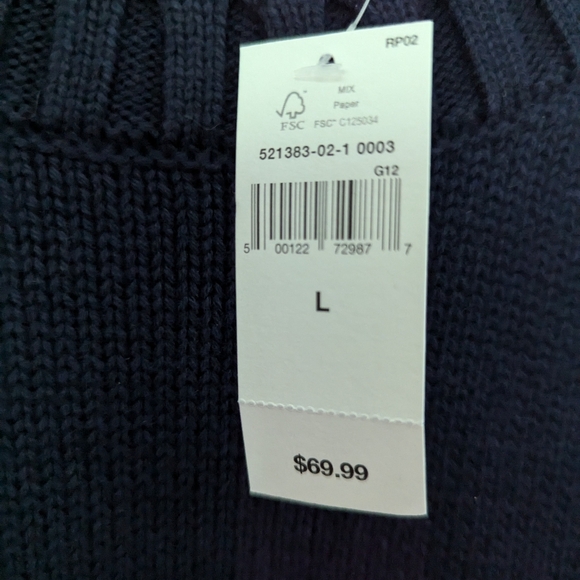 Oversized Split Hem Sweater With Stripes - Picture 6 of 8